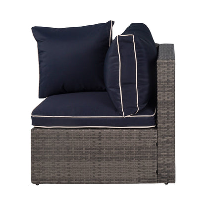Canapé d'extérieur modulaire York 4 pièces avec coussins