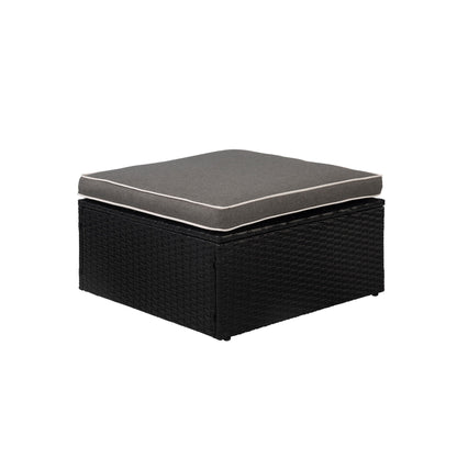 Canapé d'extérieur modulaire York 4 pièces avec coussins