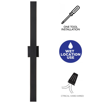 Applique murale extérieure LED en aluminium noir mat à 2 lumières C Cattleya