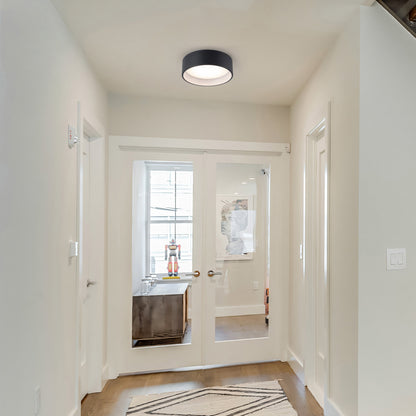 Plafonnier encastré à LED intégré C Cattleya noir et bois 3CCT