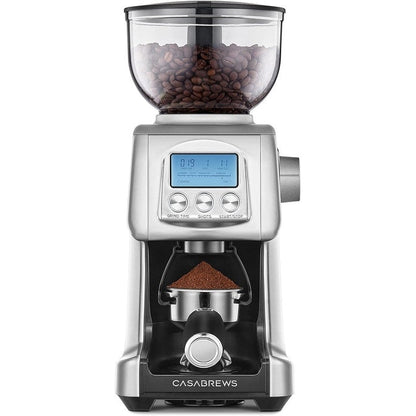 Moulin à café électrique CASABREWS Tornado à meules coniques argentées - N/A