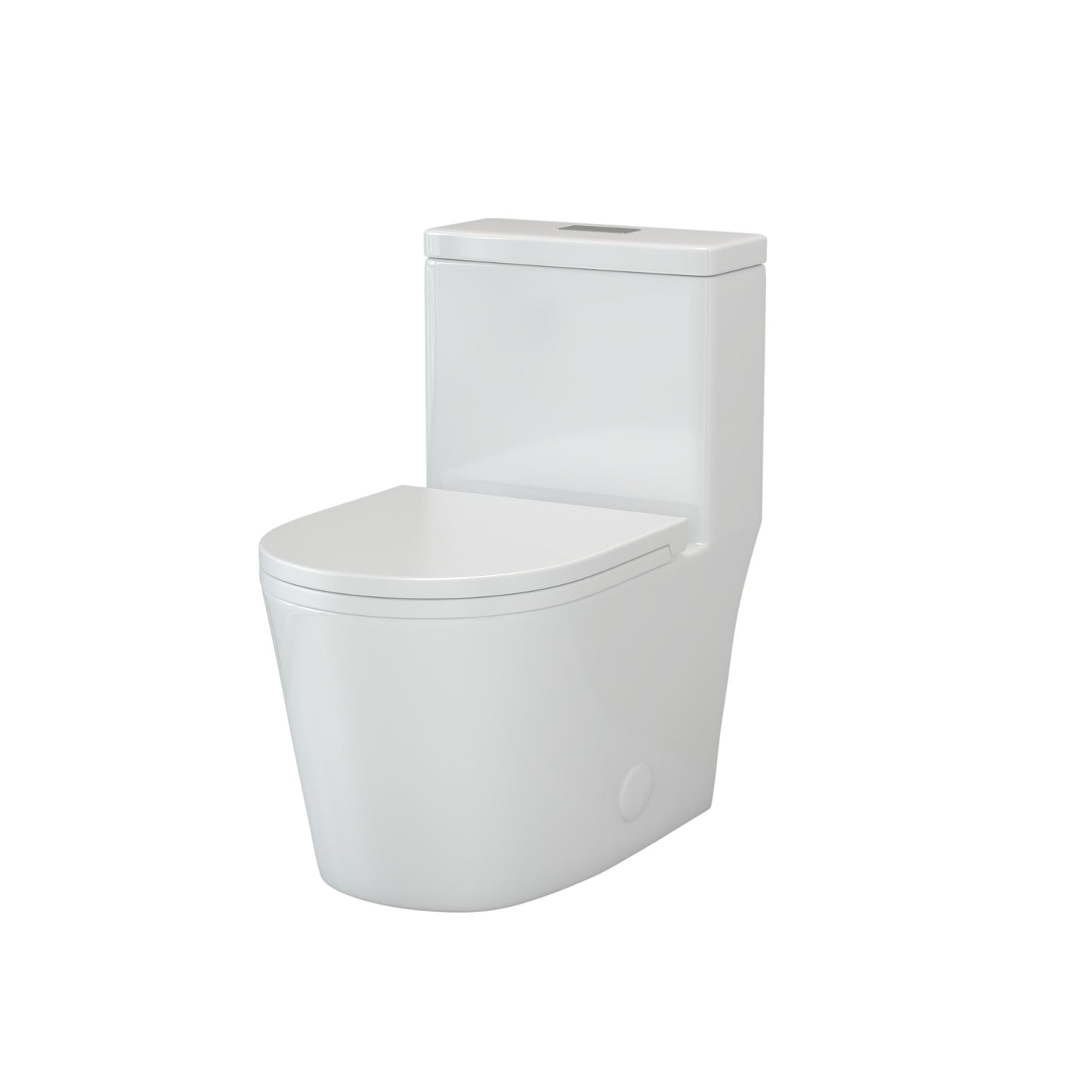 Toilette compacte monobloc CB HOME 24 pouces, siphon moderne à double chasse, siège à fermeture douce, hauteur confortable 16,5 pouces