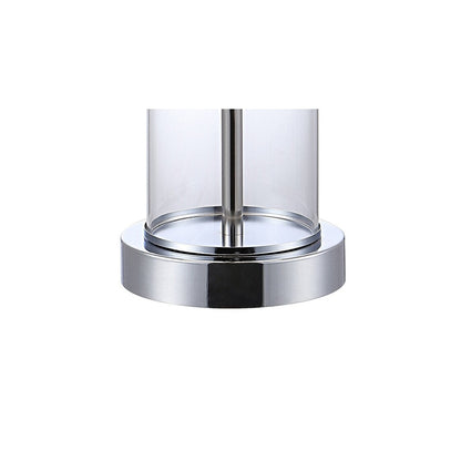 Lampe de table LED contemporaine Cabell 21 en verre, chargement USB, bronze huilé (lot de 2) par JONATHAN Y