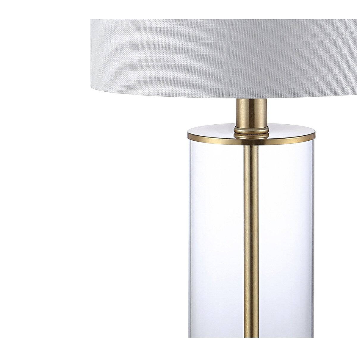Lampe de table LED contemporaine Cabell 21 en verre, chargement USB, bronze huilé (lot de 2) par JONATHAN Y