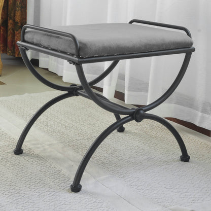 Tabouret de coiffeuse Cambridge Iron avec coussin