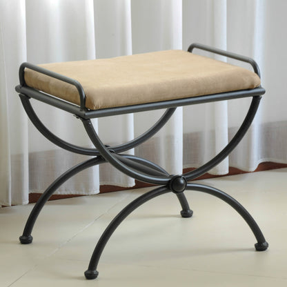 Tabouret de coiffeuse Cambridge Iron avec coussin
