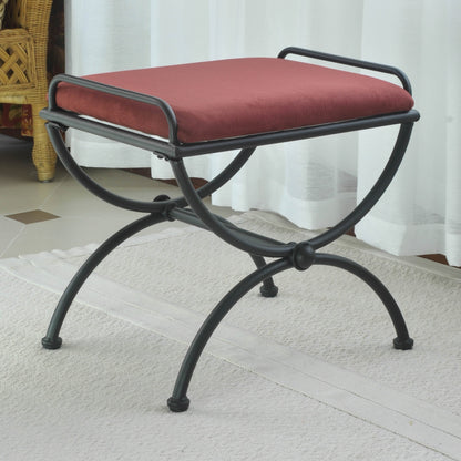 Tabouret de coiffeuse Cambridge Iron avec coussin