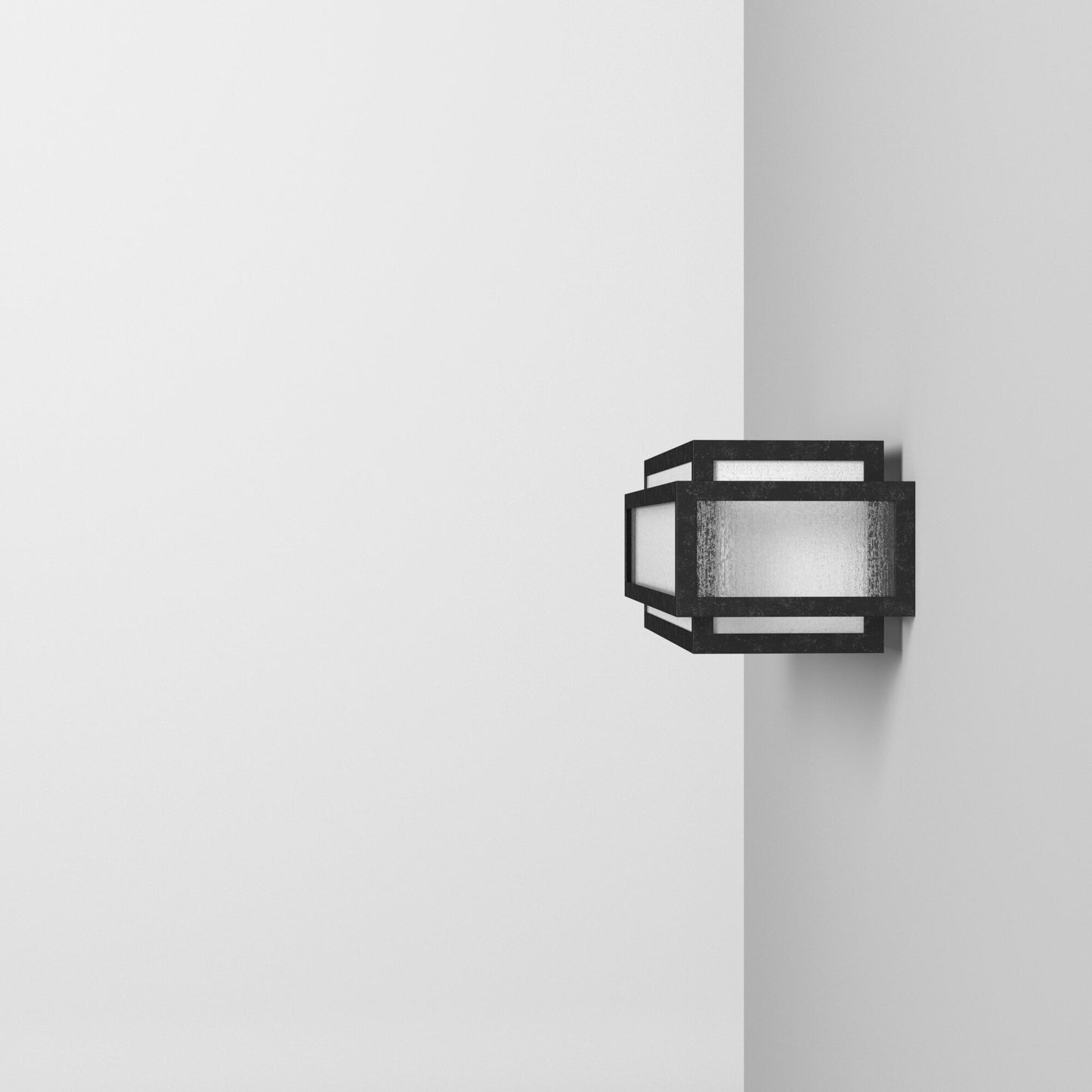 Barre de salle de bain carrée Lavery Camden, 3 lumières, en verre anthracite vieilli et grainé