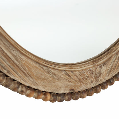 Miroir mural ovale de 81 cm avec cadre en bois Cameo, miroir mural de salle de bain – 81,9 cm (H) x 61 cm (L) x 3,2 cm (P).