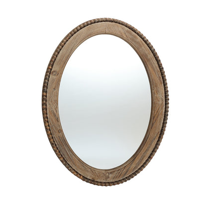 Miroir mural ovale de 81 cm avec cadre en bois Cameo, miroir mural de salle de bain – 81,9 cm (H) x 61 cm (L) x 3,2 cm (P).