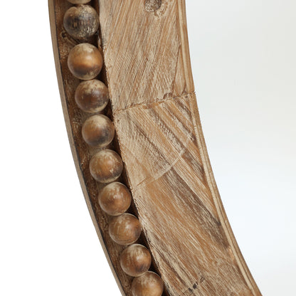 Miroir mural ovale de 81 cm avec cadre en bois Cameo, miroir mural de salle de bain – 81,9 cm (H) x 61 cm (L) x 3,2 cm (P).