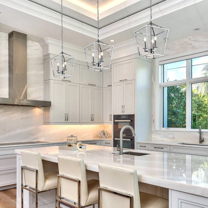 Lustre suspendu style lanterne à bougie pour escalier ou îlot de cuisine - N/A