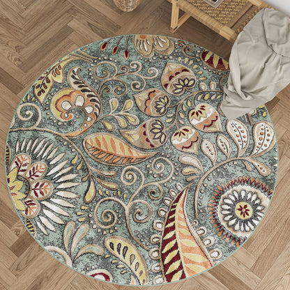 Tapis d'intérieur Caprice style moderne du milieu du siècle à motif floral