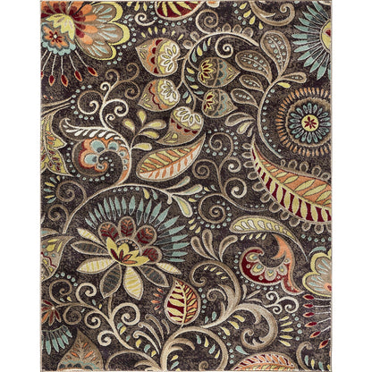 Tapis d'intérieur Caprice style moderne du milieu du siècle à motif floral