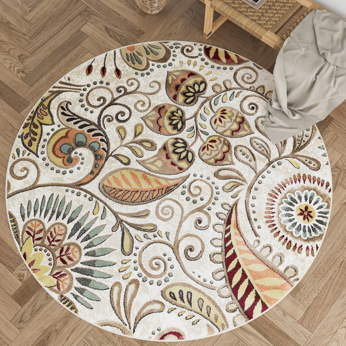 Tapis d'intérieur Caprice style moderne du milieu du siècle à motif floral