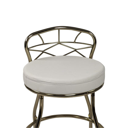 Tabouret de coiffeuse Diana à dossier en X avec roulettes Carolina Living