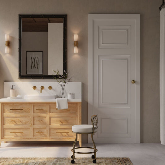 Tabouret de coiffeuse Diana à dossier en X avec roulettes Carolina Living