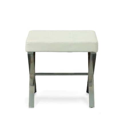 Banc de toilette Elisabetta de Carolina Living - Blanc/Chrome