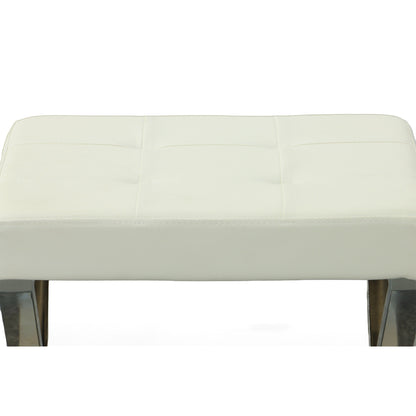 Banc de toilette Elisabetta de Carolina Living - Blanc/Chrome