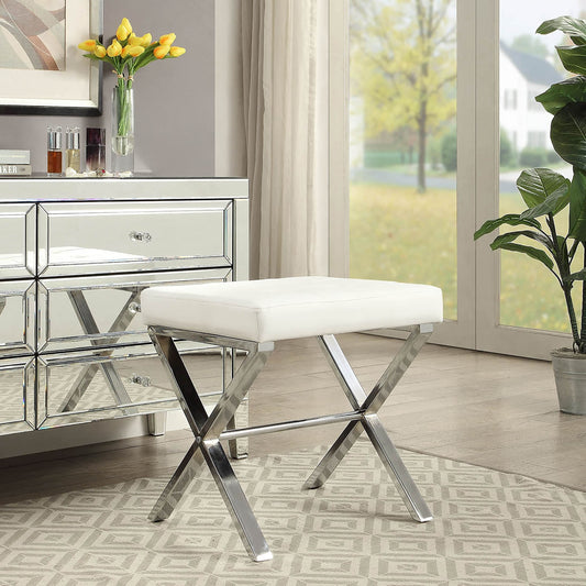Banc de toilette Elisabetta de Carolina Living - Blanc/Chrome