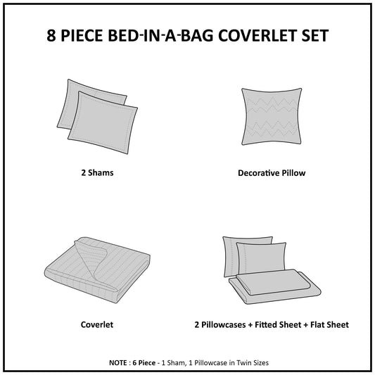 Parure de lit Madison Park Essentials Barret avec draps en coton