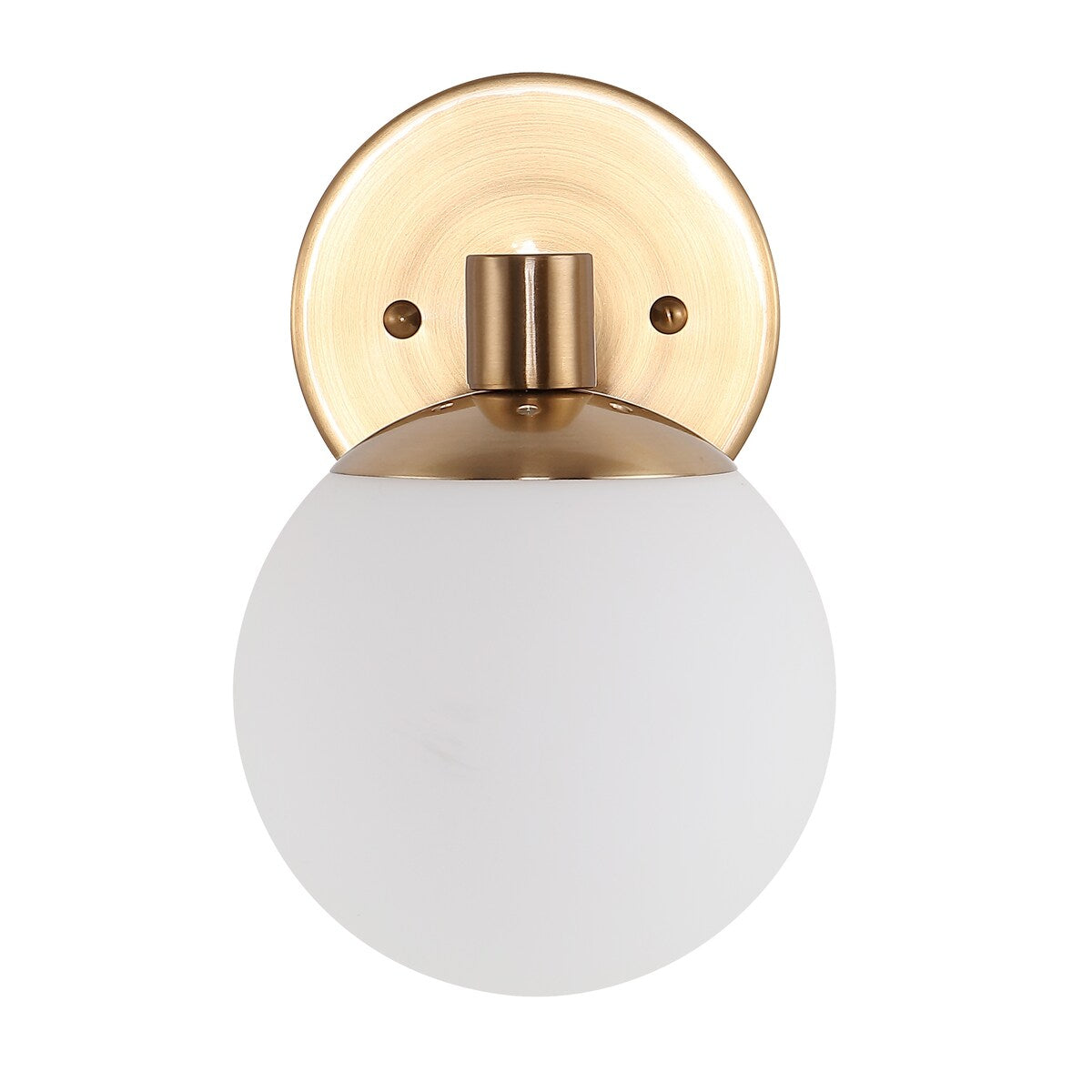 Cecil Globe - Meuble-lavabo moderne et contemporain à LED en métal et verre dépoli, par JONATHAN Y