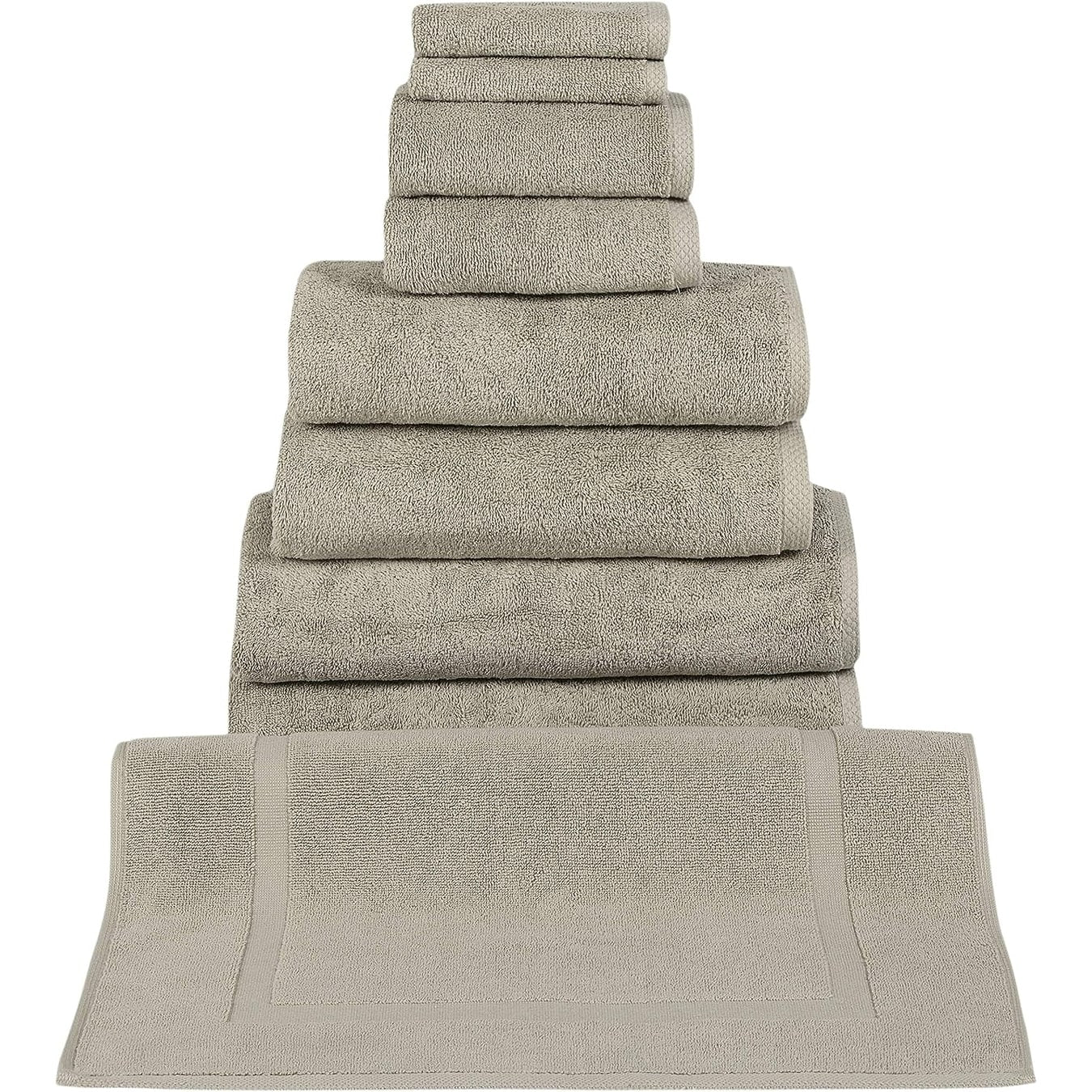 Ensemble de serviettes CTT 100 % coton turc, 8 ou 9 pièces, séchage rapide et absorbant