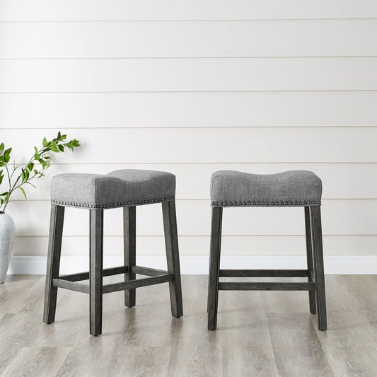 Tabourets de bar sans dossier Barish de The Gray Barn (lot de 2)