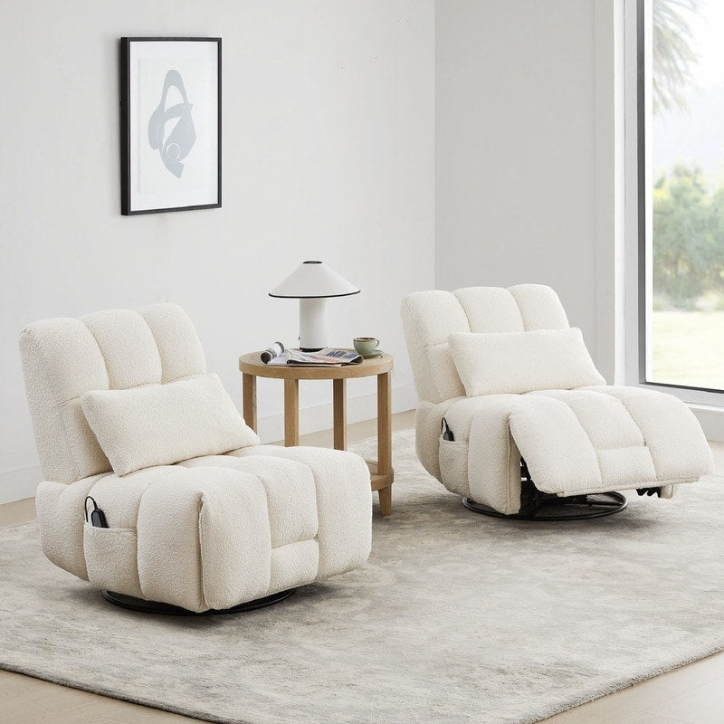 Fauteuil inclinable électrique pivotant Cole avec support lombaire