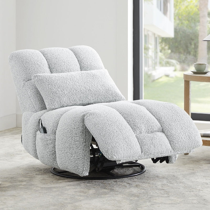 Fauteuil inclinable électrique pivotant Cole avec support lombaire