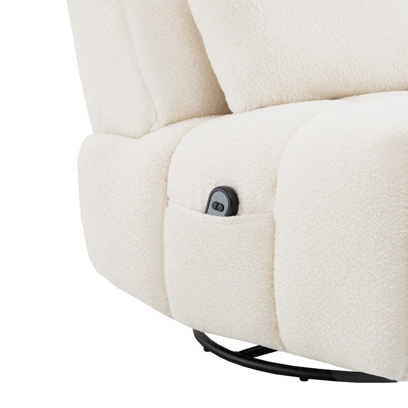 Fauteuil inclinable électrique pivotant Cole avec support lombaire