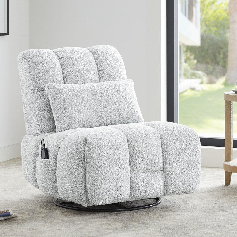 Fauteuil inclinable électrique pivotant Cole avec support lombaire