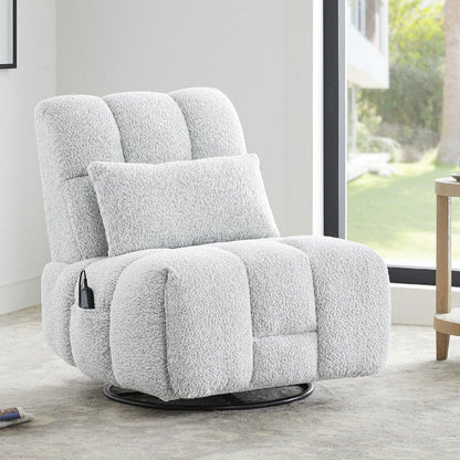 Fauteuil inclinable électrique pivotant Cole avec support lombaire
