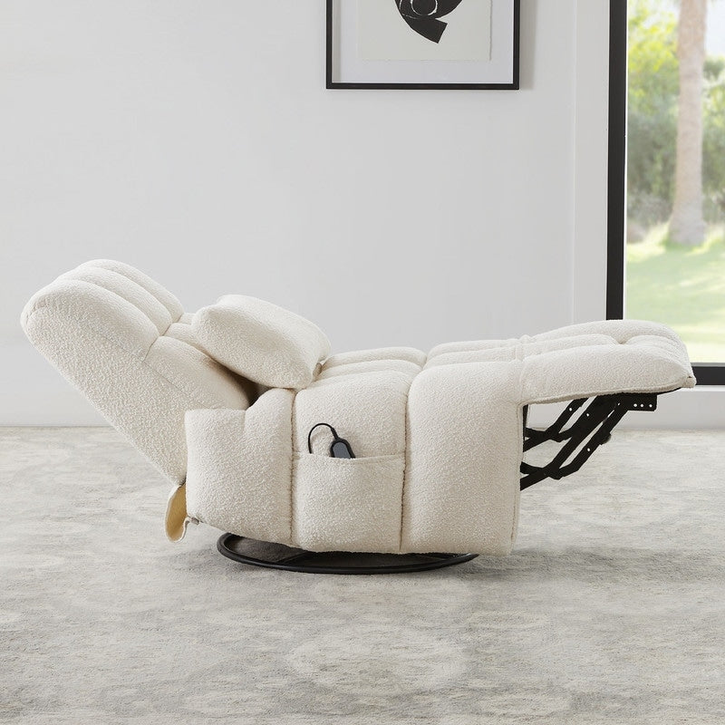 Fauteuil inclinable électrique pivotant Cole avec support lombaire