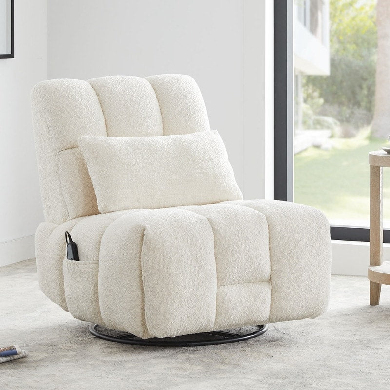 Fauteuil inclinable électrique pivotant Cole avec support lombaire