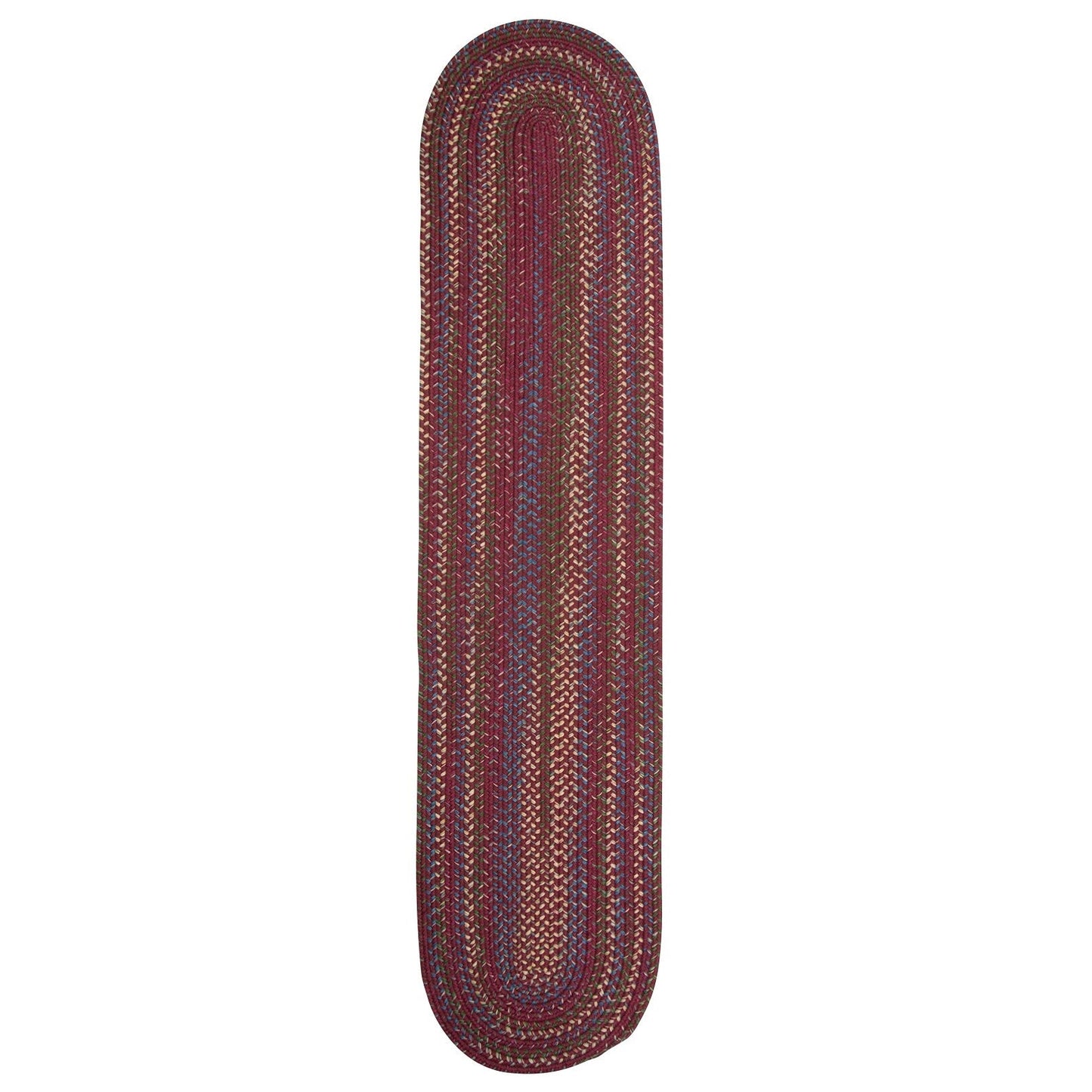 Tapis de couloir tressé rustique multicolore Worley de Colonial Mills, fait main