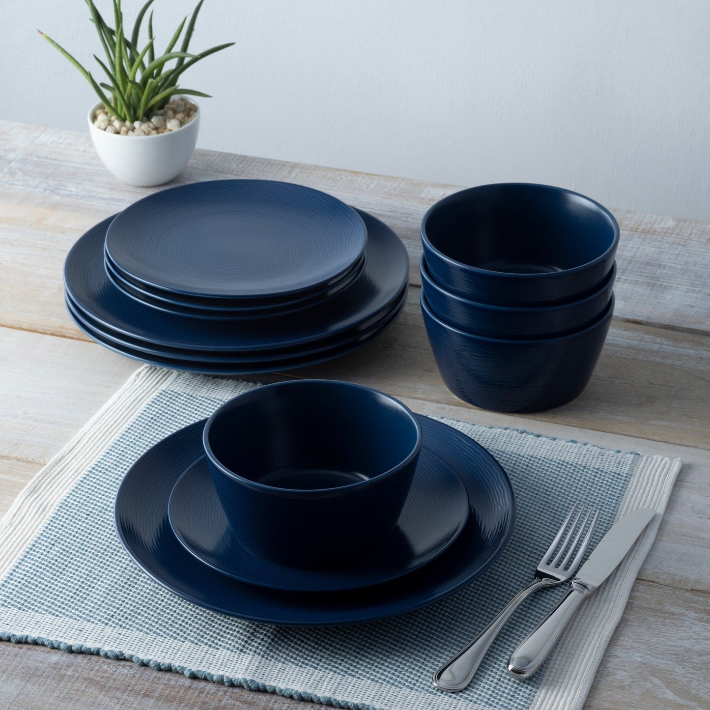 Service de table Noritake Colorscapes Swirl 12 pièces, service pour 4 personnes