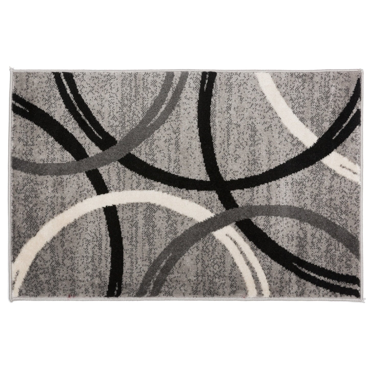 Tapis contemporain à motif de cercles abstraits, collection World Rug Gallery