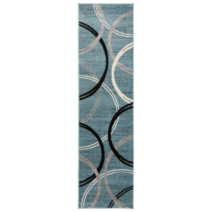 Tapis contemporain à motif de cercles abstraits, collection World Rug Gallery