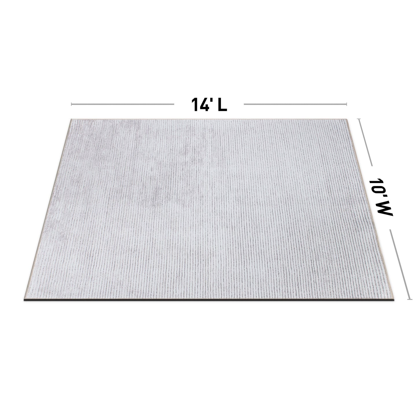 Tapis contemporain à rayures usées lavable en machine