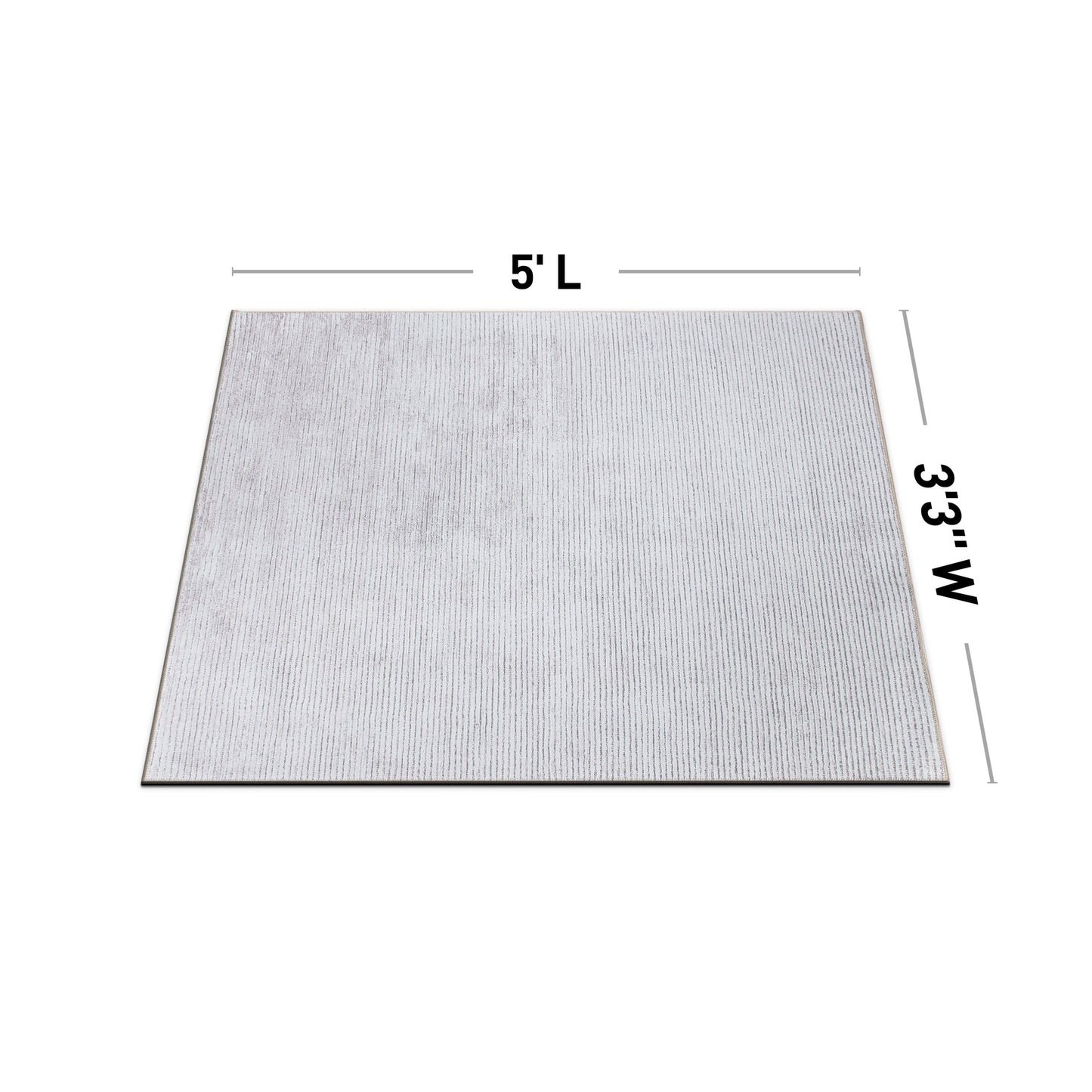 Tapis contemporain à rayures usées lavable en machine