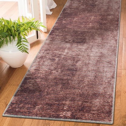 Tapis contemporain à rayures usées lavable en machine