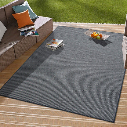 Tapis contemporain uni d'intérieur/extérieur