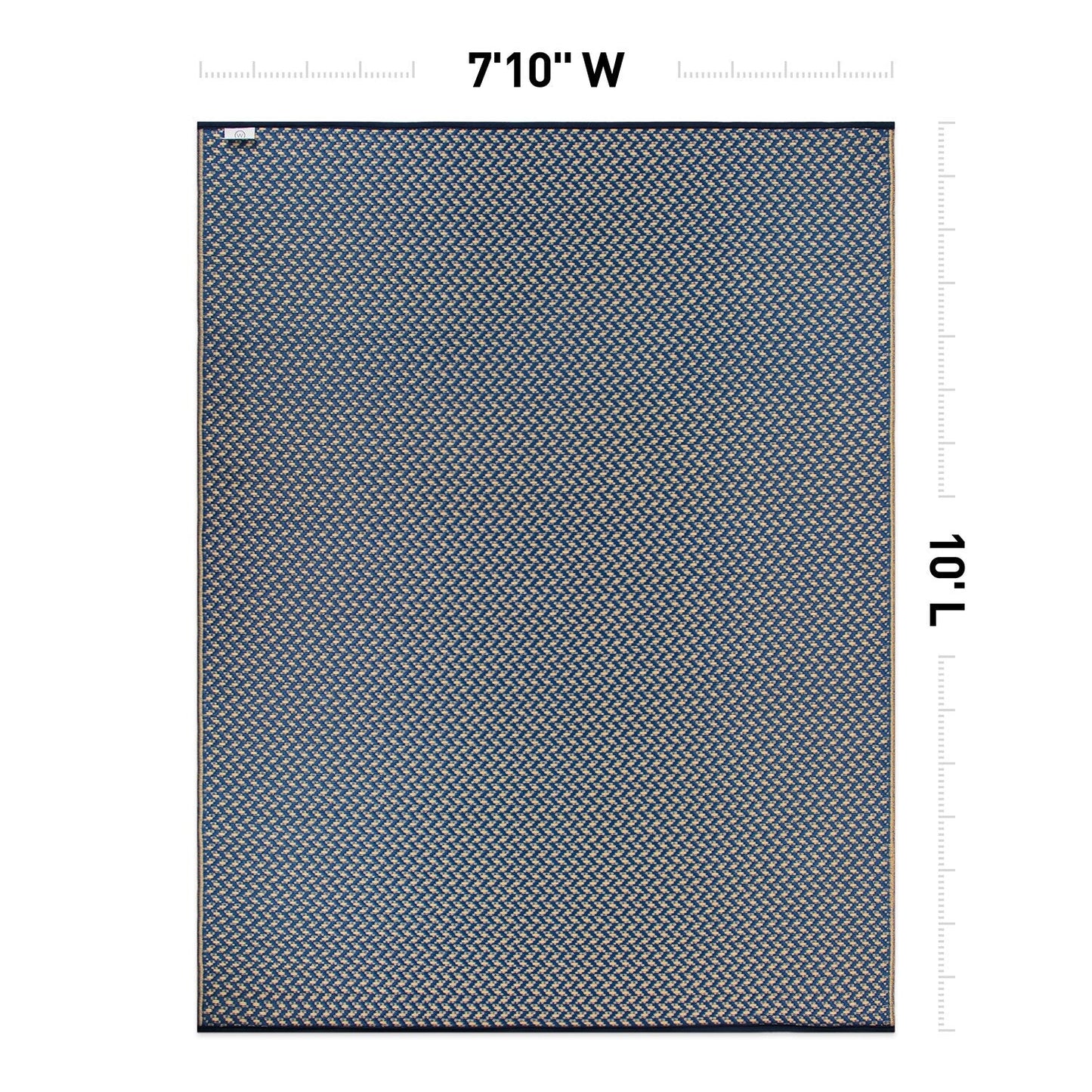 Tapis d'extérieur contemporains en plastique solide réversible