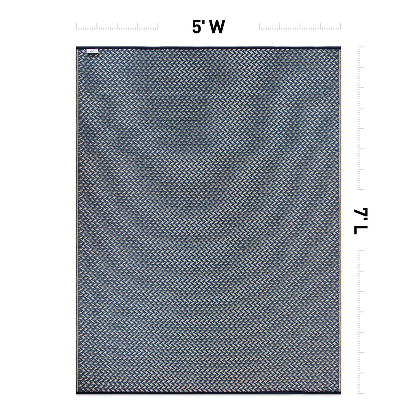 Tapis d'extérieur contemporains en plastique solide réversible