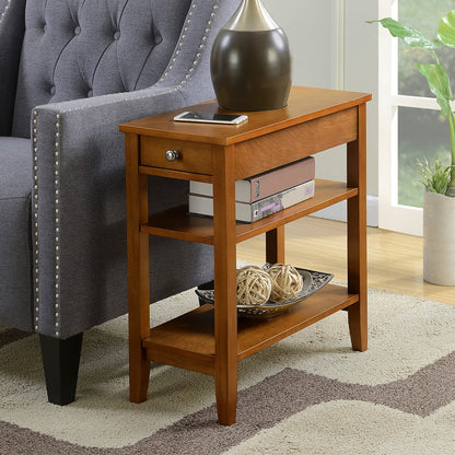 Table d'appoint à 1 tiroir et étagères American Heritage de Convenience Concepts