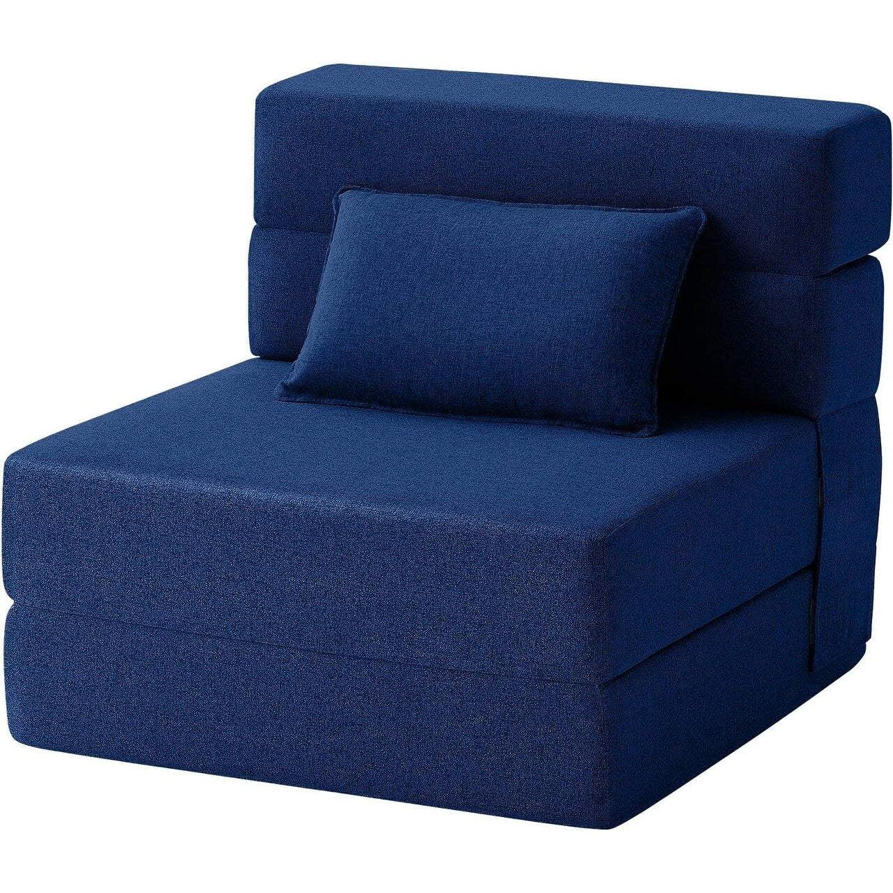 Canapé-lit convertible pliant – Fauteuil-lit moderne en lin avec oreiller et matelas pliable pour salon/dortoir/chambre d'amis