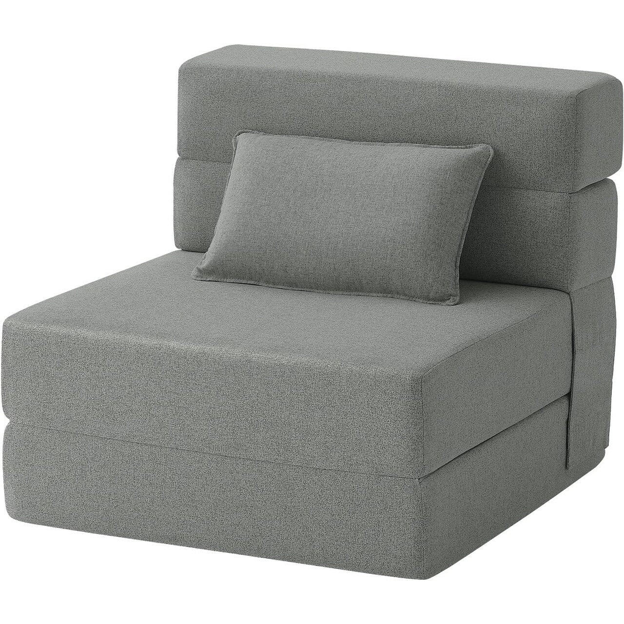 Canapé-lit convertible pliant – Fauteuil-lit moderne en lin avec oreiller et matelas pliable pour salon/dortoir/chambre d'amis