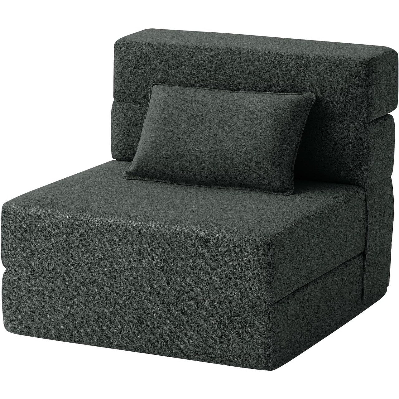 Canapé-lit convertible pliant – Fauteuil-lit moderne en lin avec oreiller et matelas pliable pour salon/dortoir/chambre d'amis