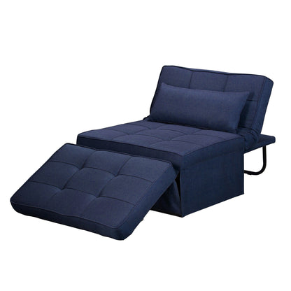Canapé-lit convertible, fauteuil inclinable et ottoman pliable pour salon